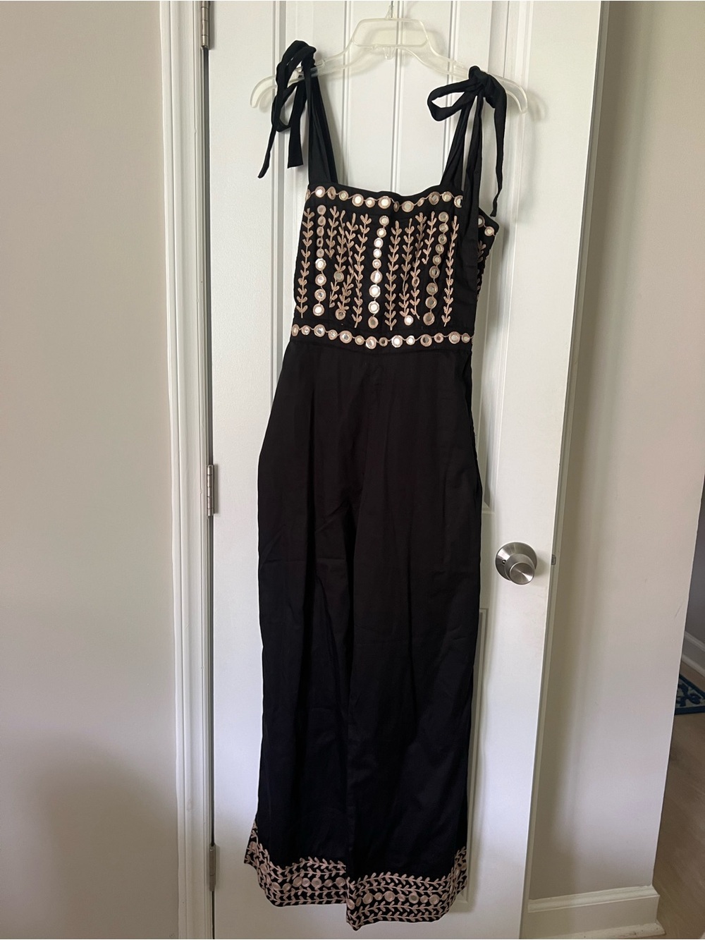 Raga Anthropologie Embroidered Mirror-work Jumpsuit size S